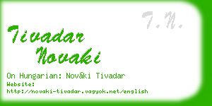 tivadar novaki business card