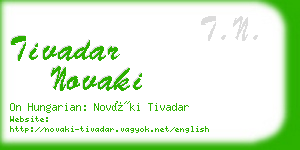 tivadar novaki business card